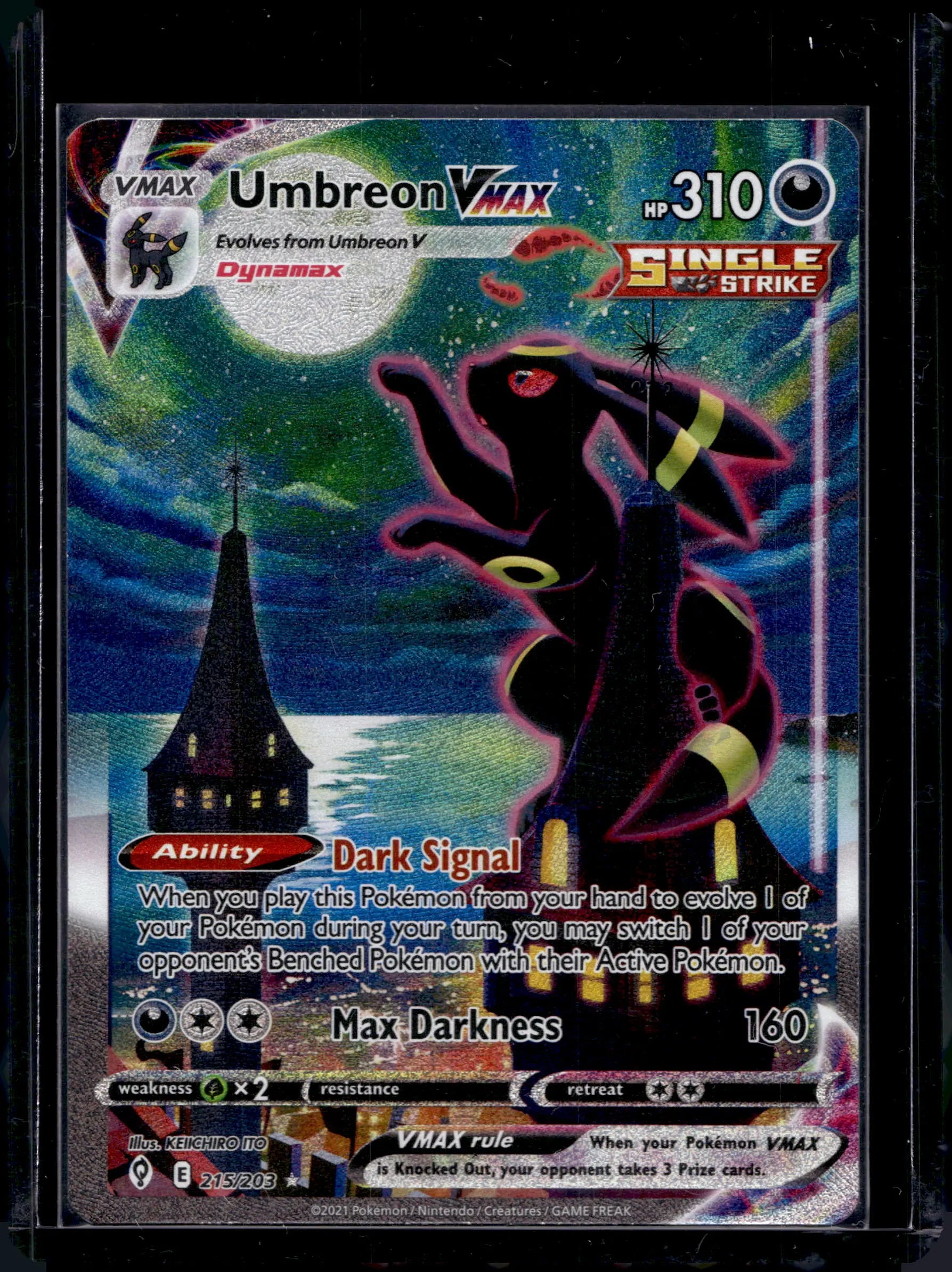 umbreon vmax pokemon card price 215/203 Raw Dark Signal When you One week till pride Graded:For standard ungraded cards JAPONES - OP