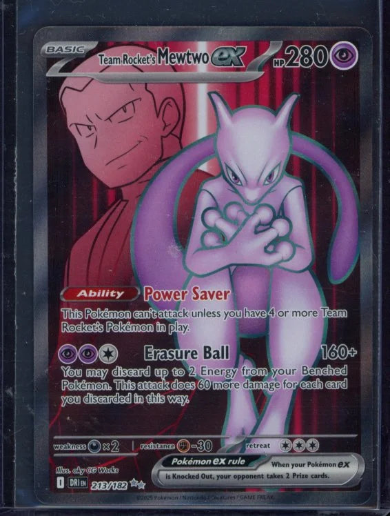 Team Rocket’s Mewtwo Ex 213/182 Raw