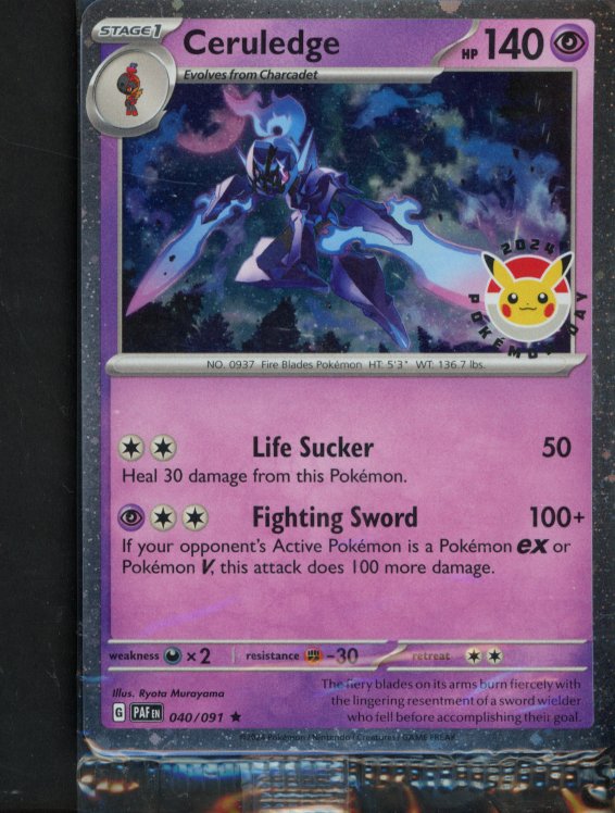 Ceruledge English Promo Sealed 040/091 Raw