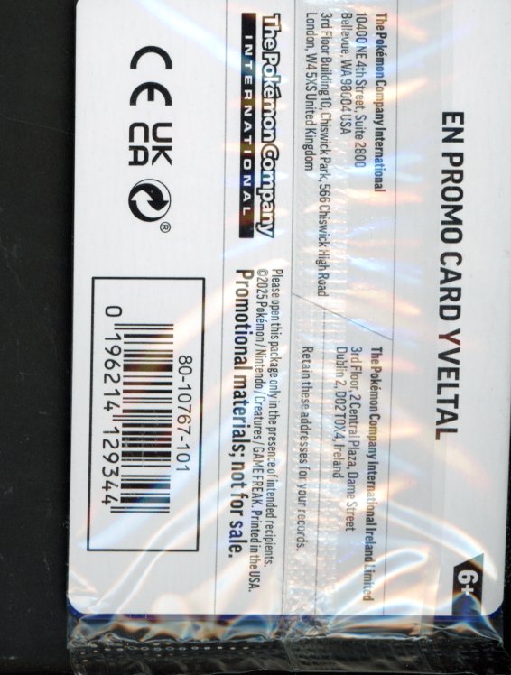 Yveltal English Promo Sealed 088/132 Raw
