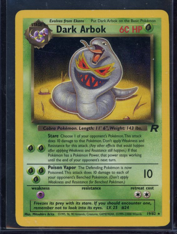 Dark Arbok 19/82 Raw