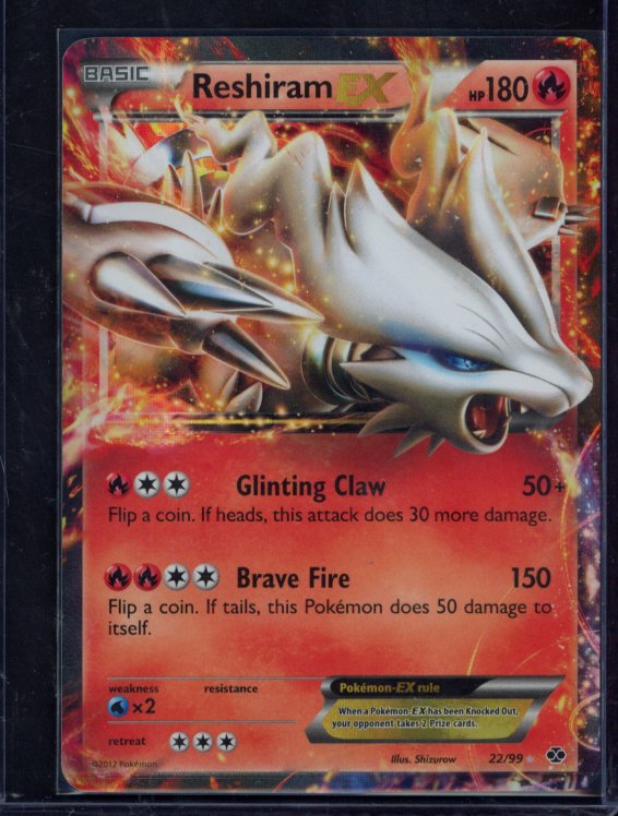Reshiram Ex 22/99 Raw