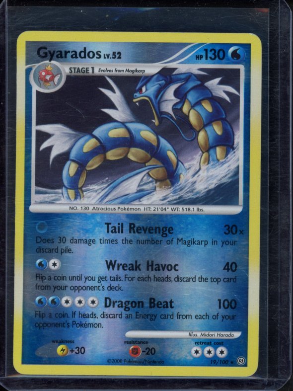gyarados holographic pokemon card value Gyarados Reverse Holo - Stormfront 19/100 Raw