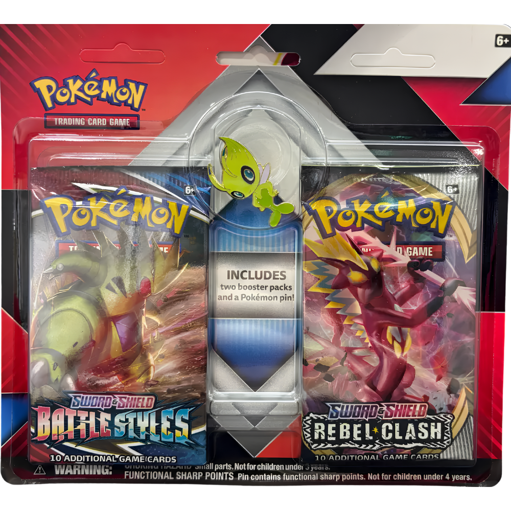2 Booster Packs & Celebi Collector's Pin RookieLegends