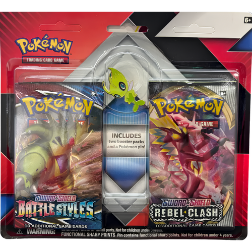 2 Booster Packs & Celebi Collector's Pin RookieLegends