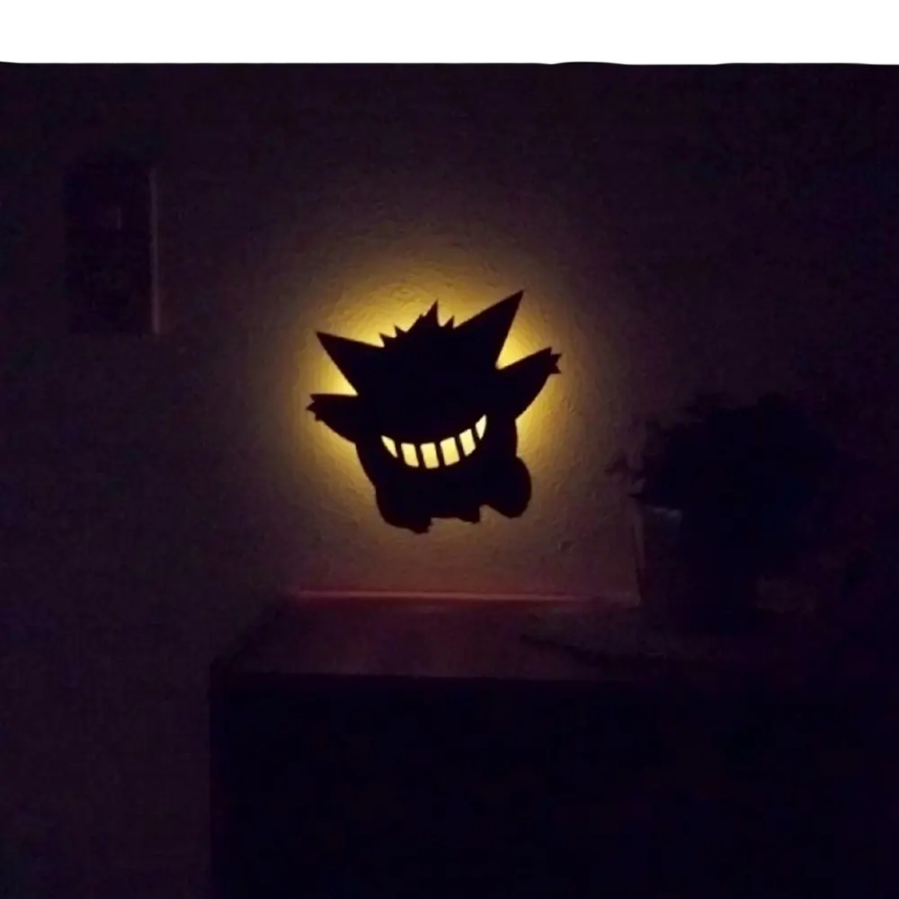 Pokemon Wall Light Pokemon LED Light Silhouette Sound Sensor (Gengar) - RookieLegends