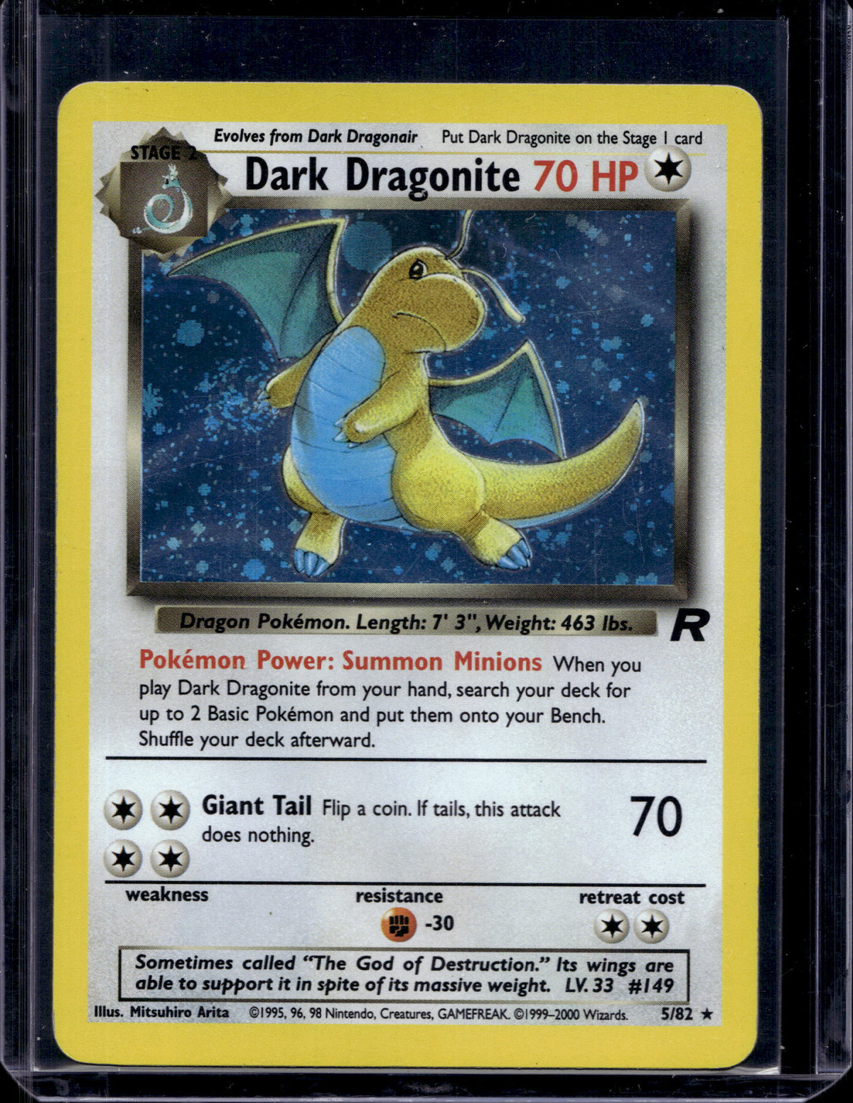 Dark Dragonite (Team Rocket) - Holofoil - 5/82 Raw