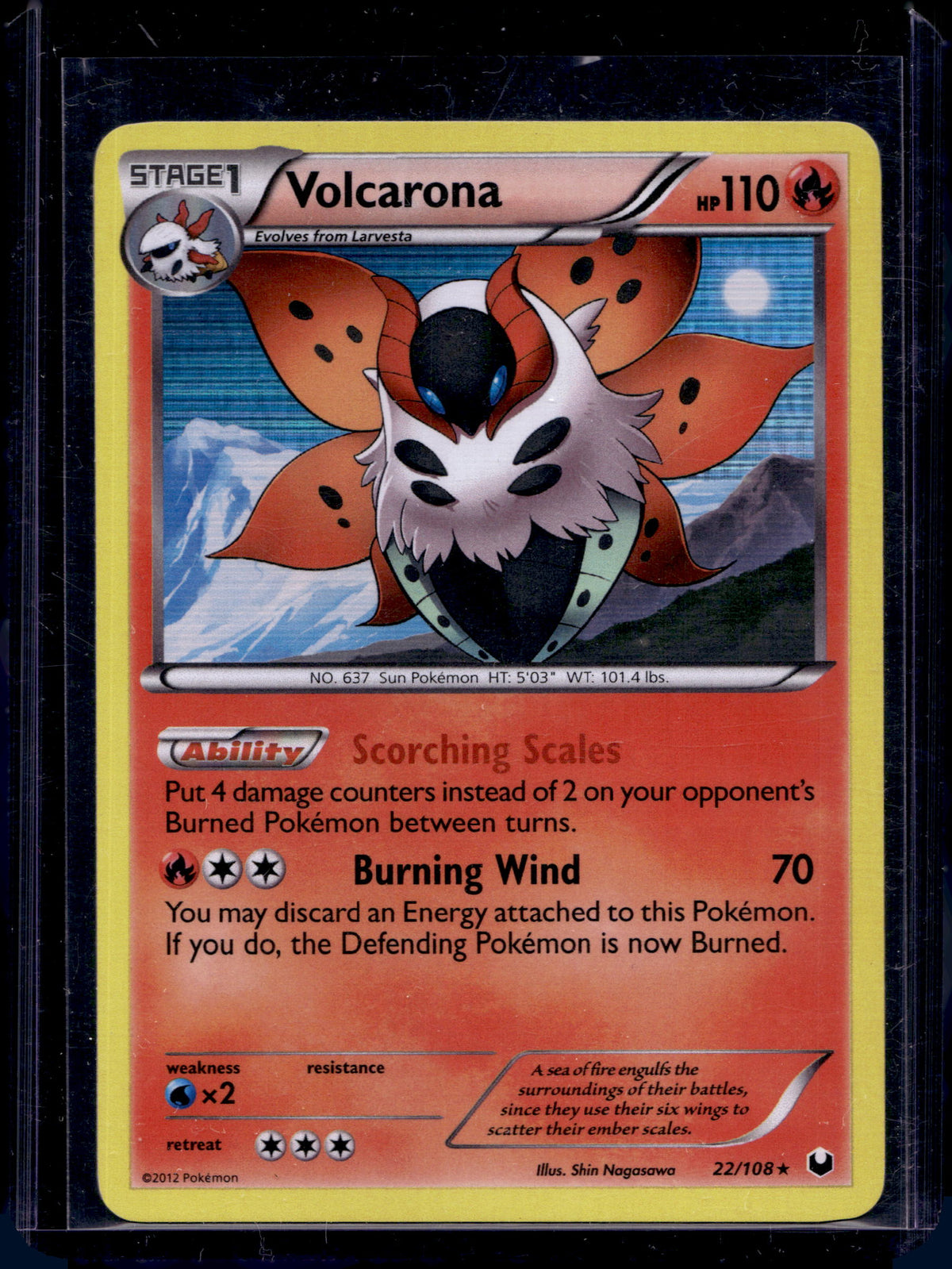 Volcarona - Holofoil - 22/108 Raw