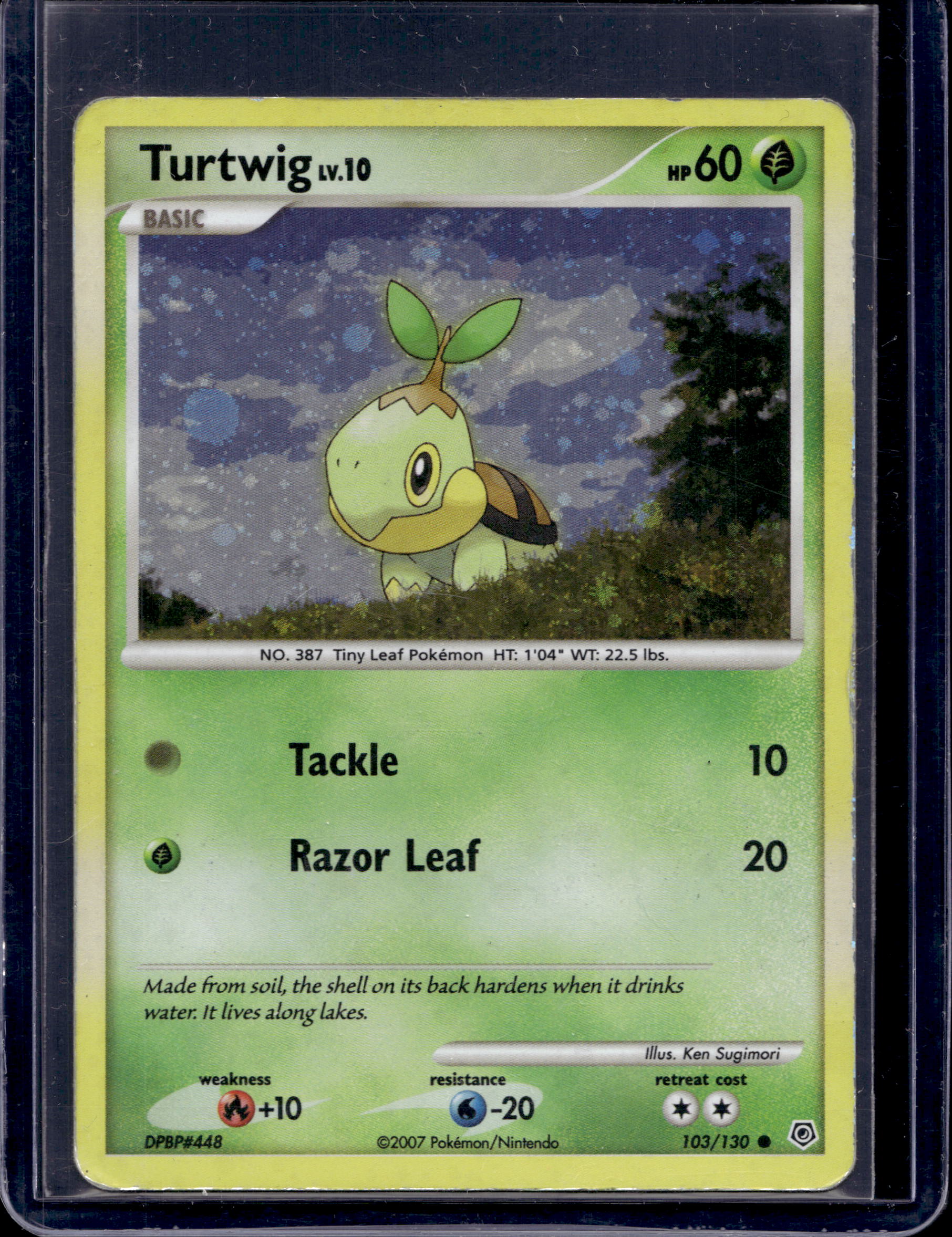 Turtwig (Cosmos Holo) 103/130 Raw RookieLegends
