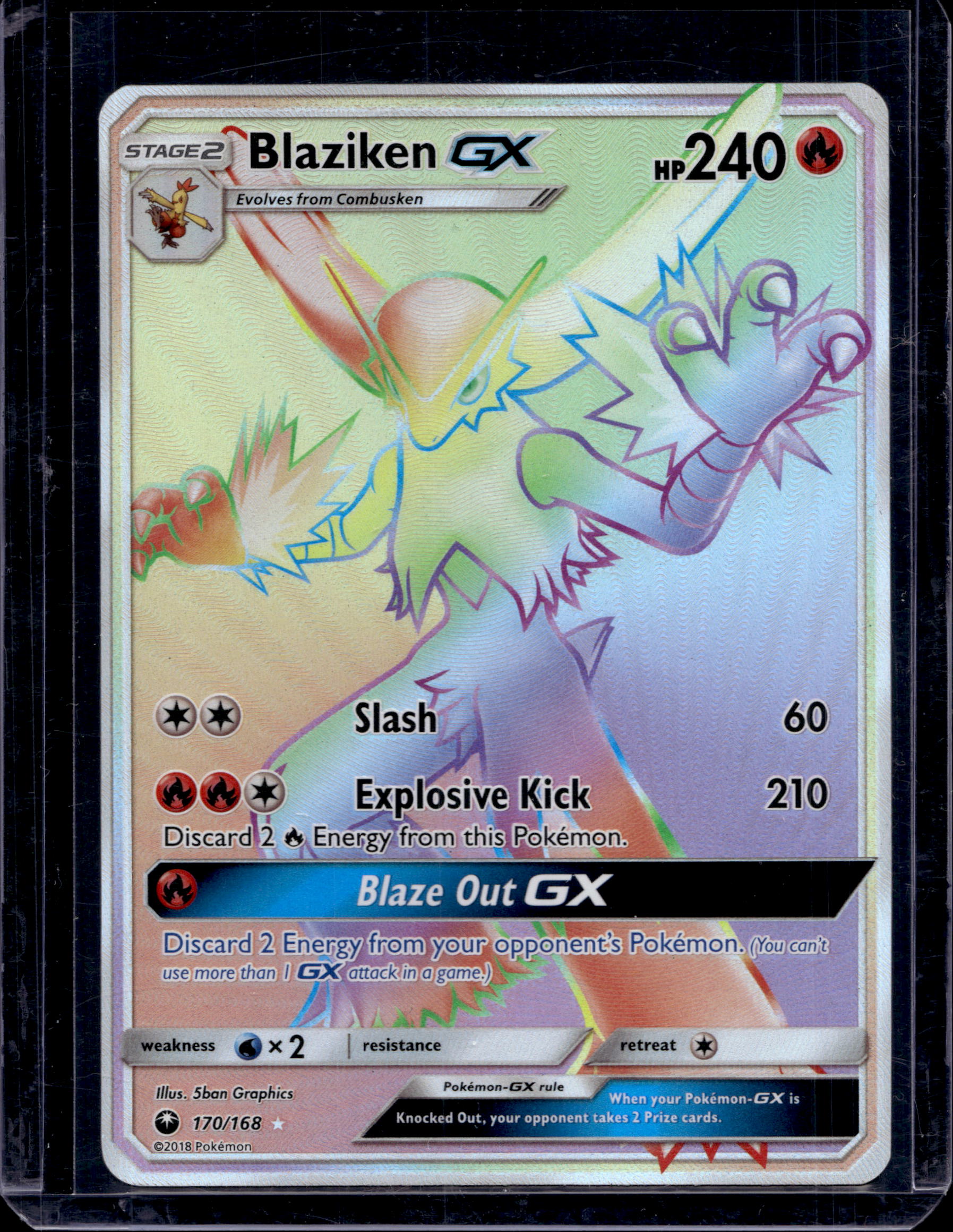 Blaziken GX (Secret) 170/168 Raw