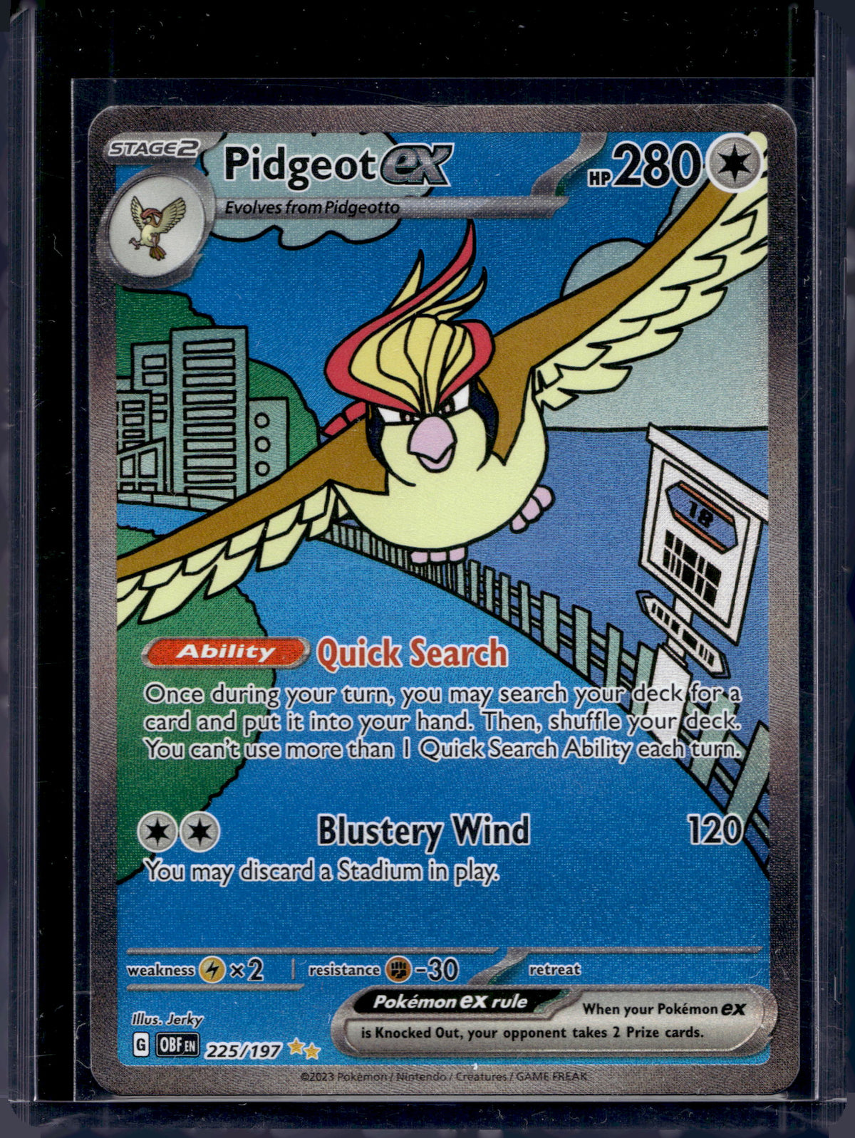 Pidgeot ex 225/197 Raw