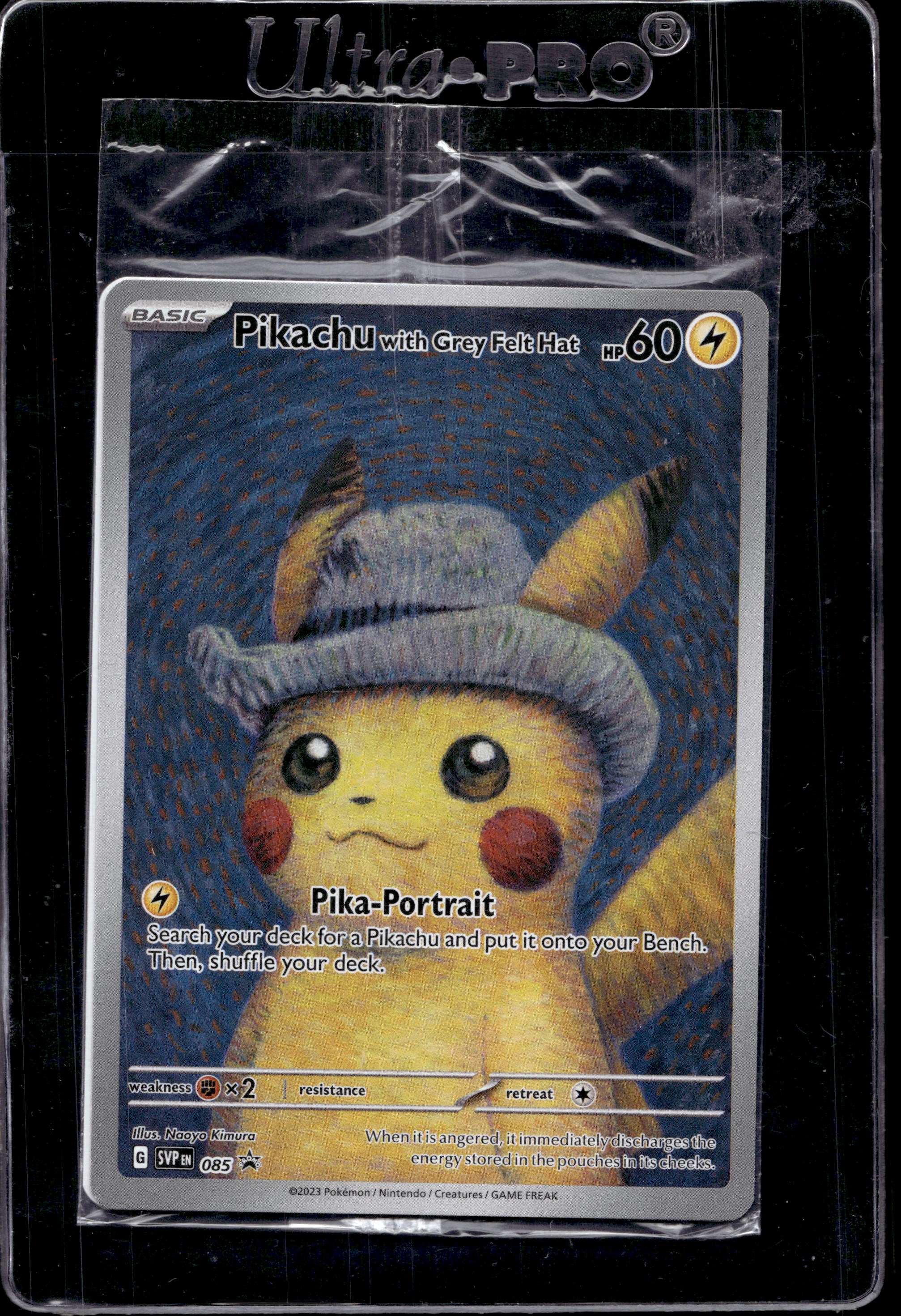 Pikachu with Grey Felt Hat - Sealed Promo - 085 Raw