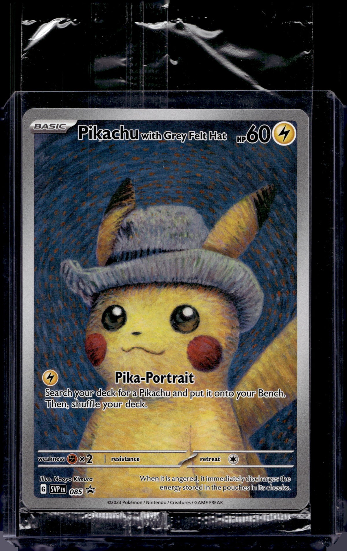 Pikachu with Grey Felt Hat (Sealed Promo) 085 Raw