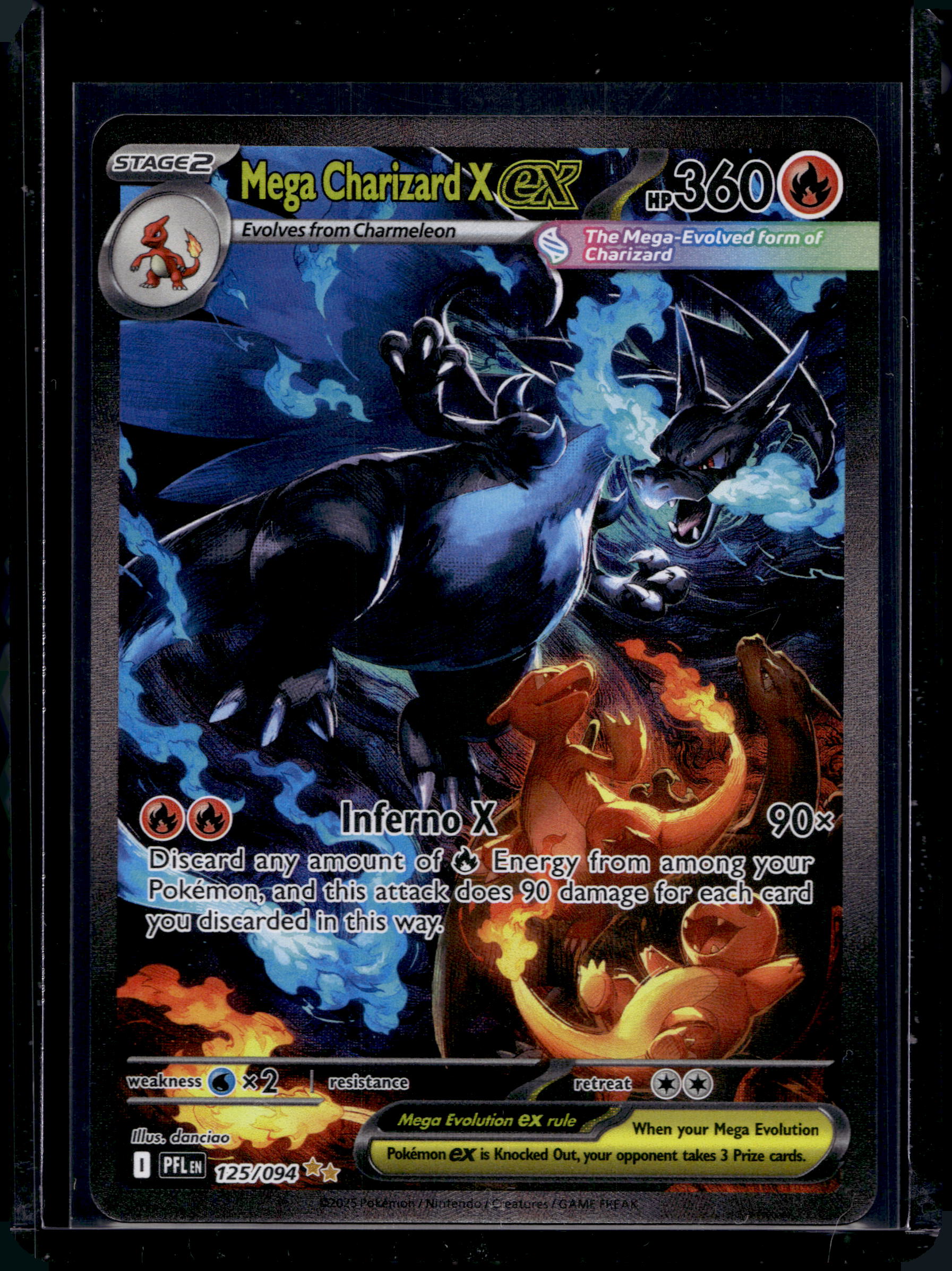 Mega Charizard X Ex 125/094 Raw RookieLegends