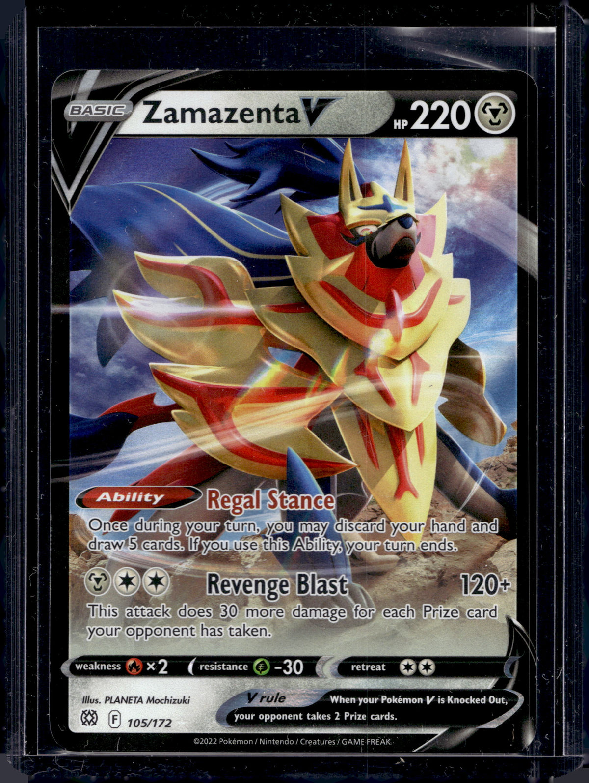 Zamazenta V 105/172 Raw RookieLegends