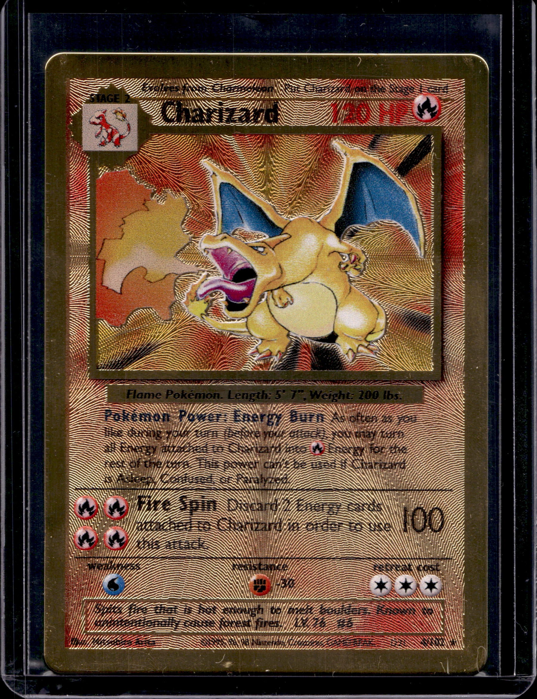 Charizard (Metal Card) 4/102 Raw RookieLegends