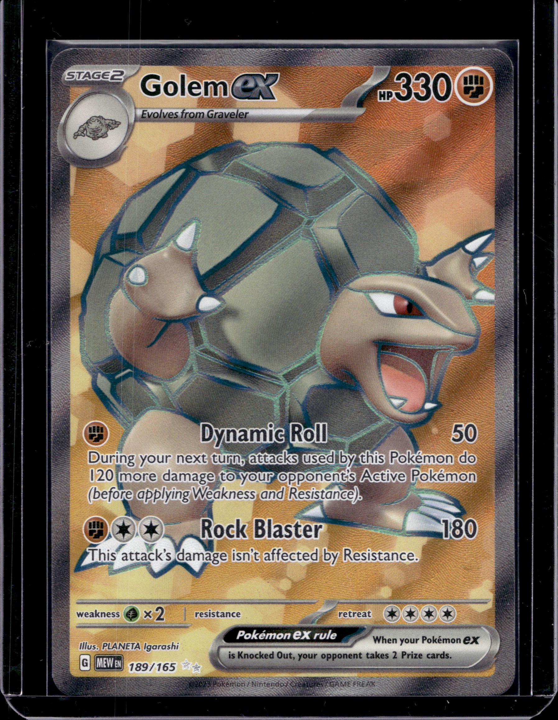 Golem Ex 189/165 Raw RookieLegends