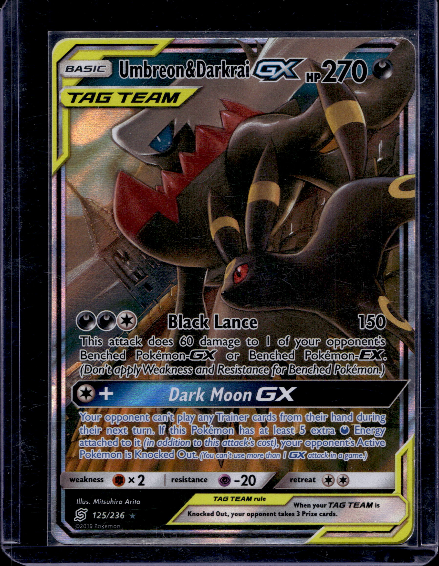 Umbreon & Darkrai Gx 125/236 Raw RookieLegends