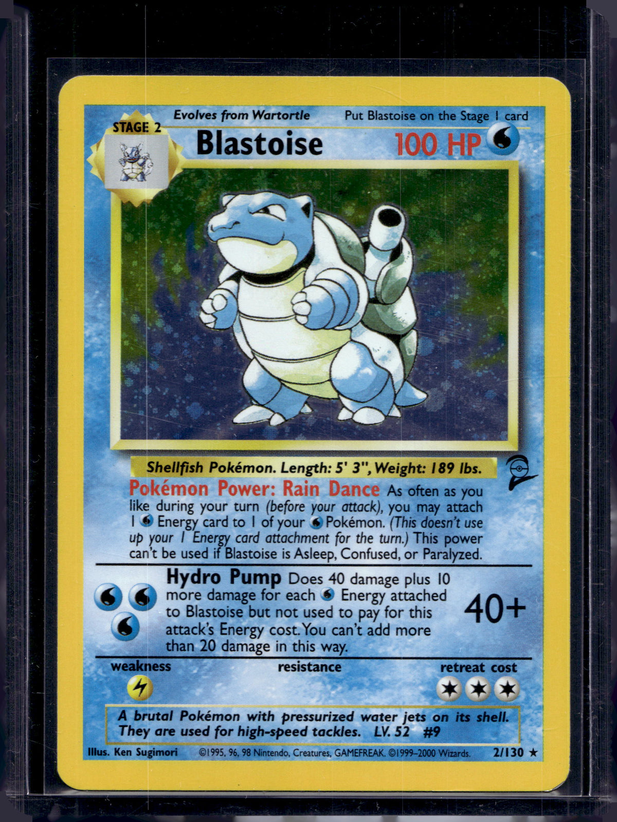 Blastoise (Base Set 2 - Holofoil) 2/130 Raw