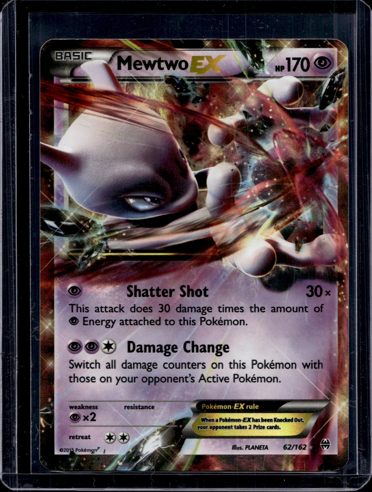 Mewtwo EX 62/162 Raw RookieLegends