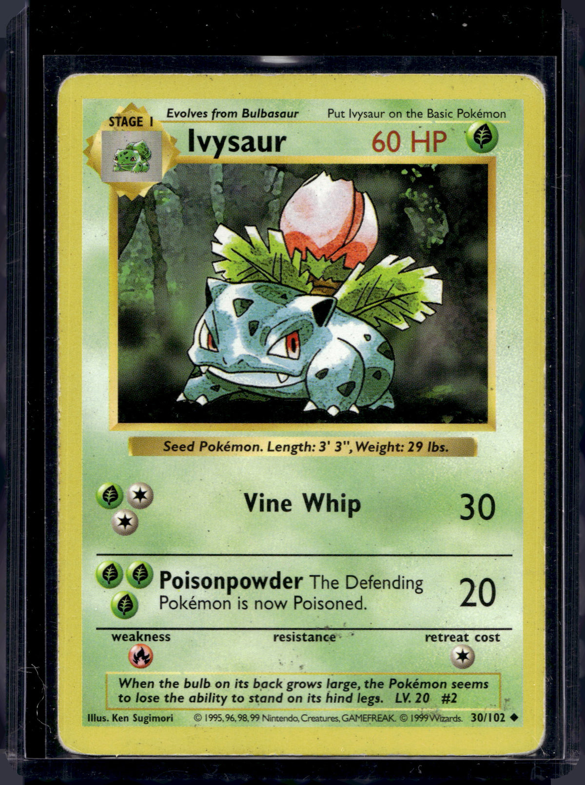 Ivysaur (Base Set - Shadowless) 30/102 Raw