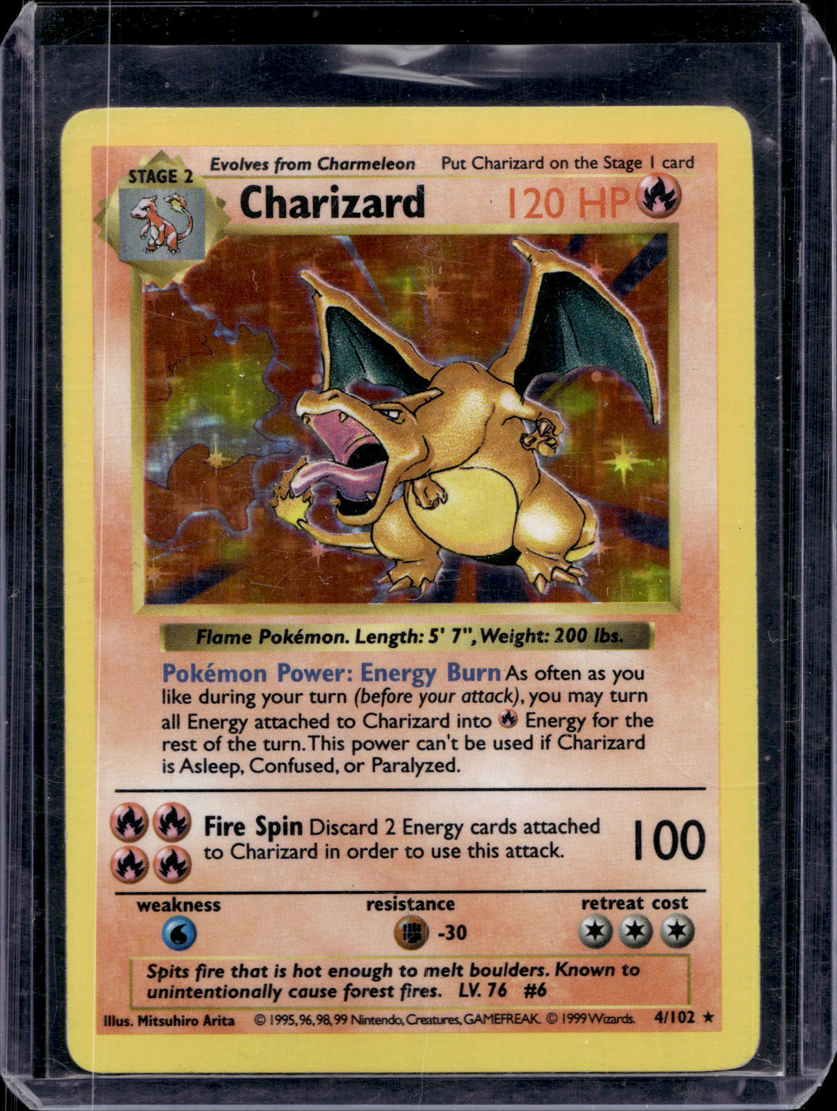 Charizard (Base Set - Shadowless-Holo) 4/102 Raw