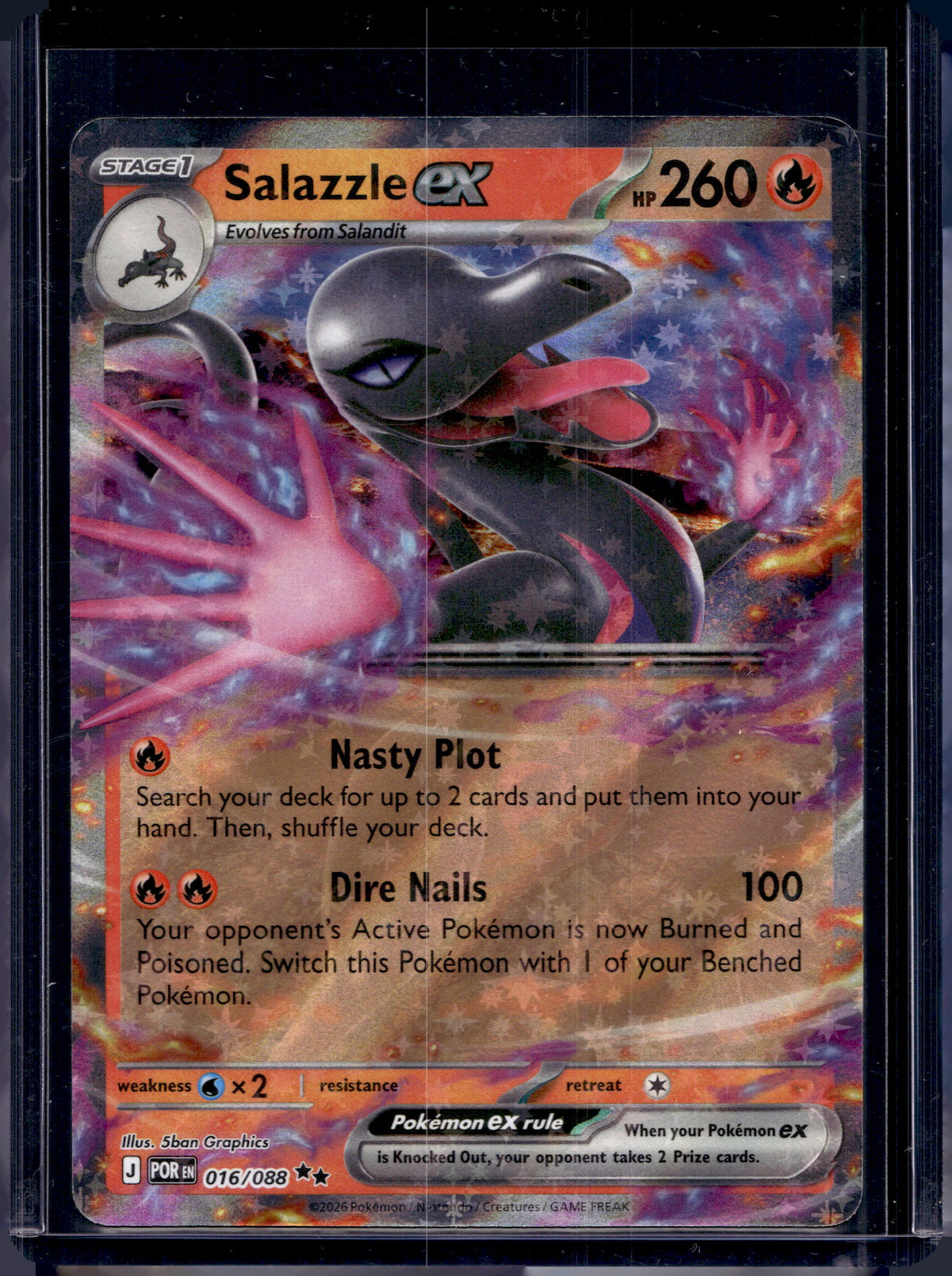 Salazzle ex 016/088 Raw RookieLegends