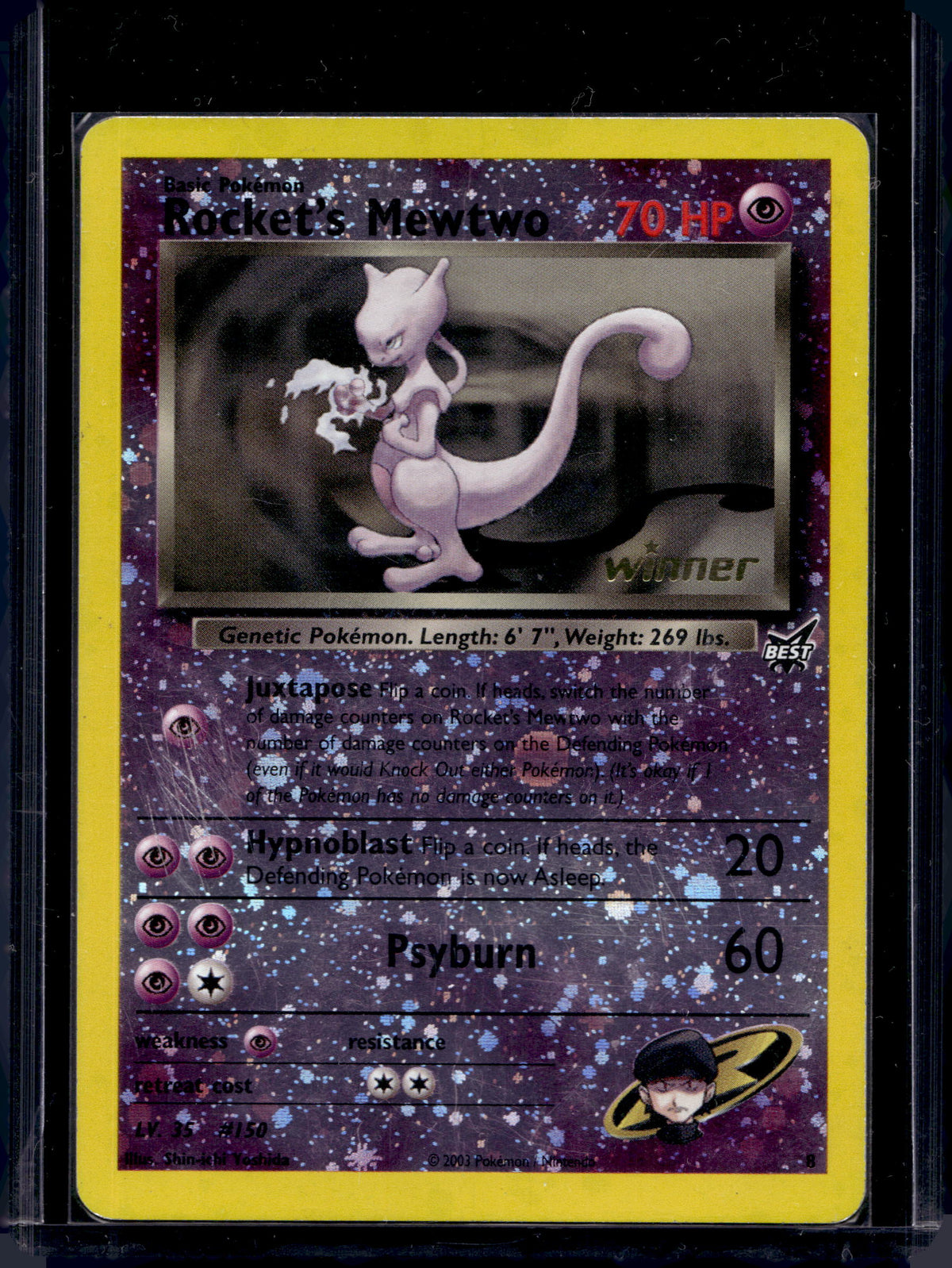 Rocket's Mewtwo (Winner) - Reverse Holofoil - 8 Raw