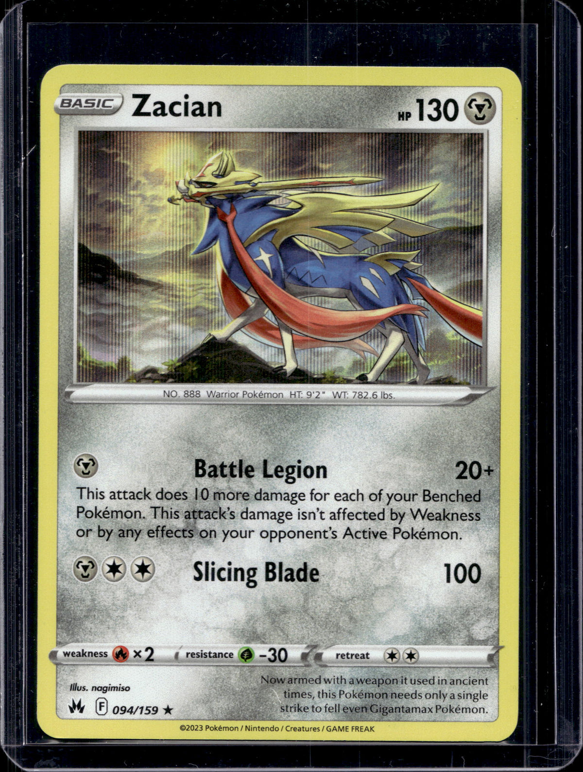 Zacian - Holofoil - 094/159 Raw RookieLegends