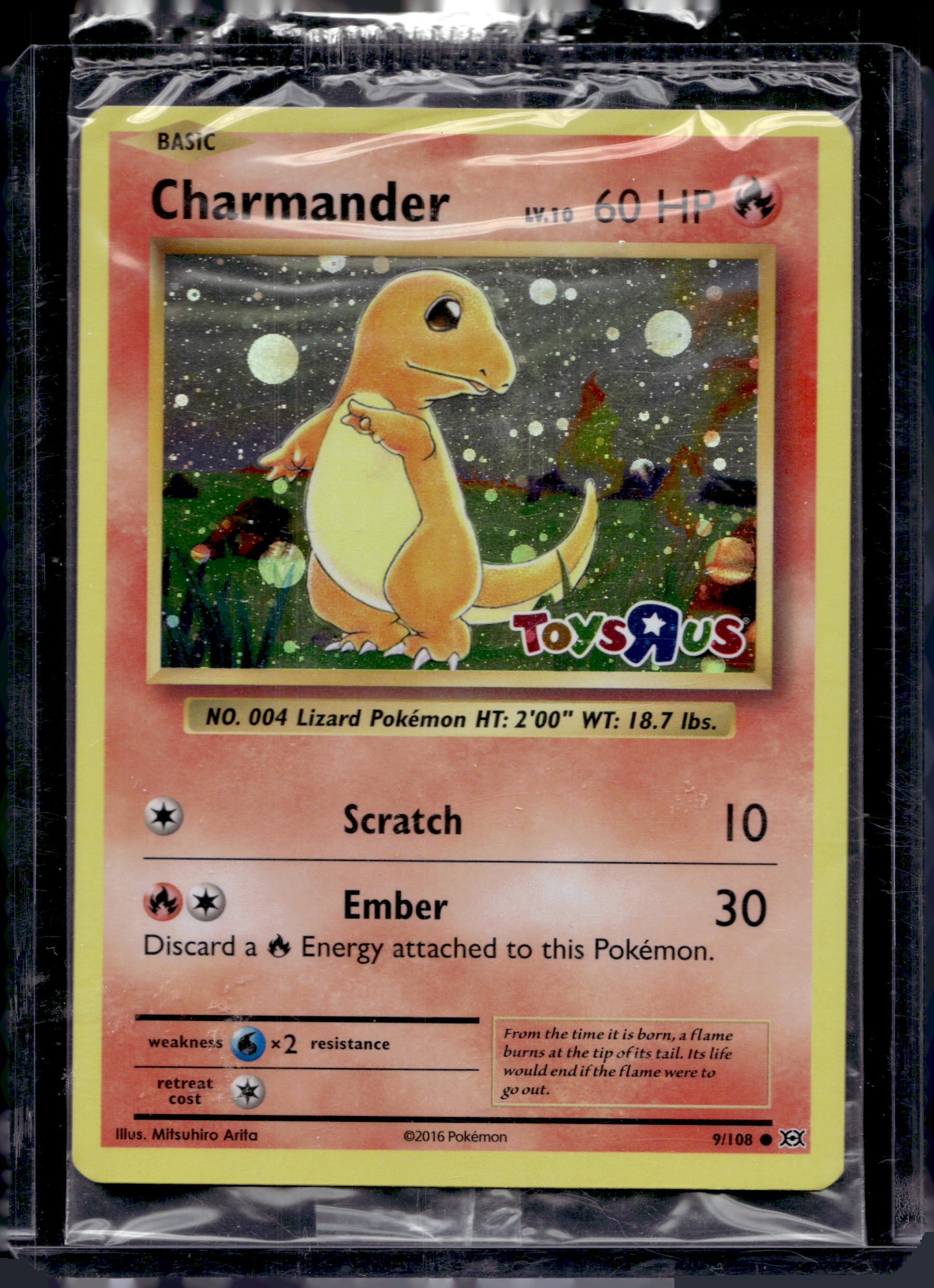 Charmander - Toys R Us Sealed Promo - 9/108 Raw