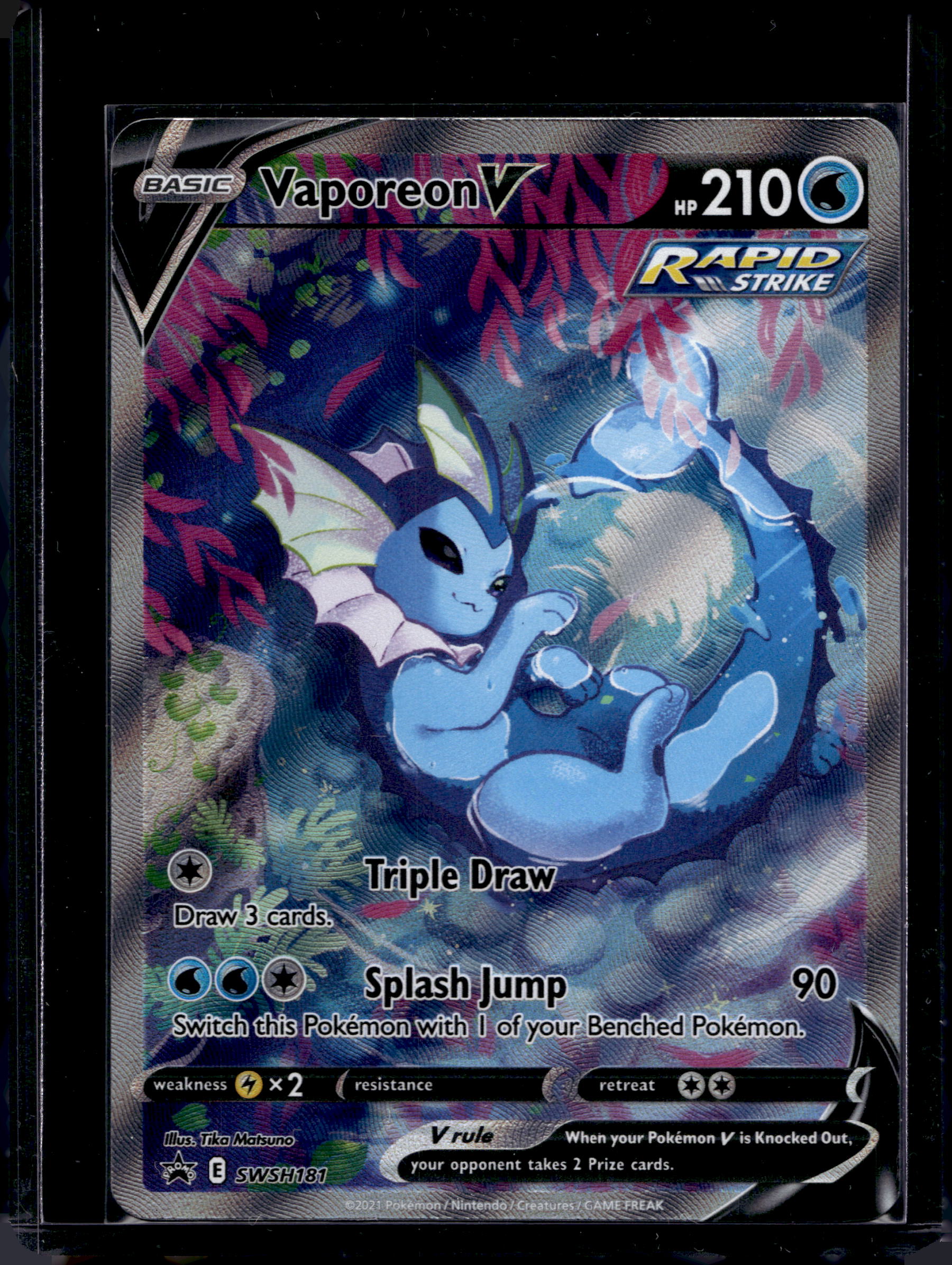 Vaporeon V SWSH181 Raw RookieLegends
