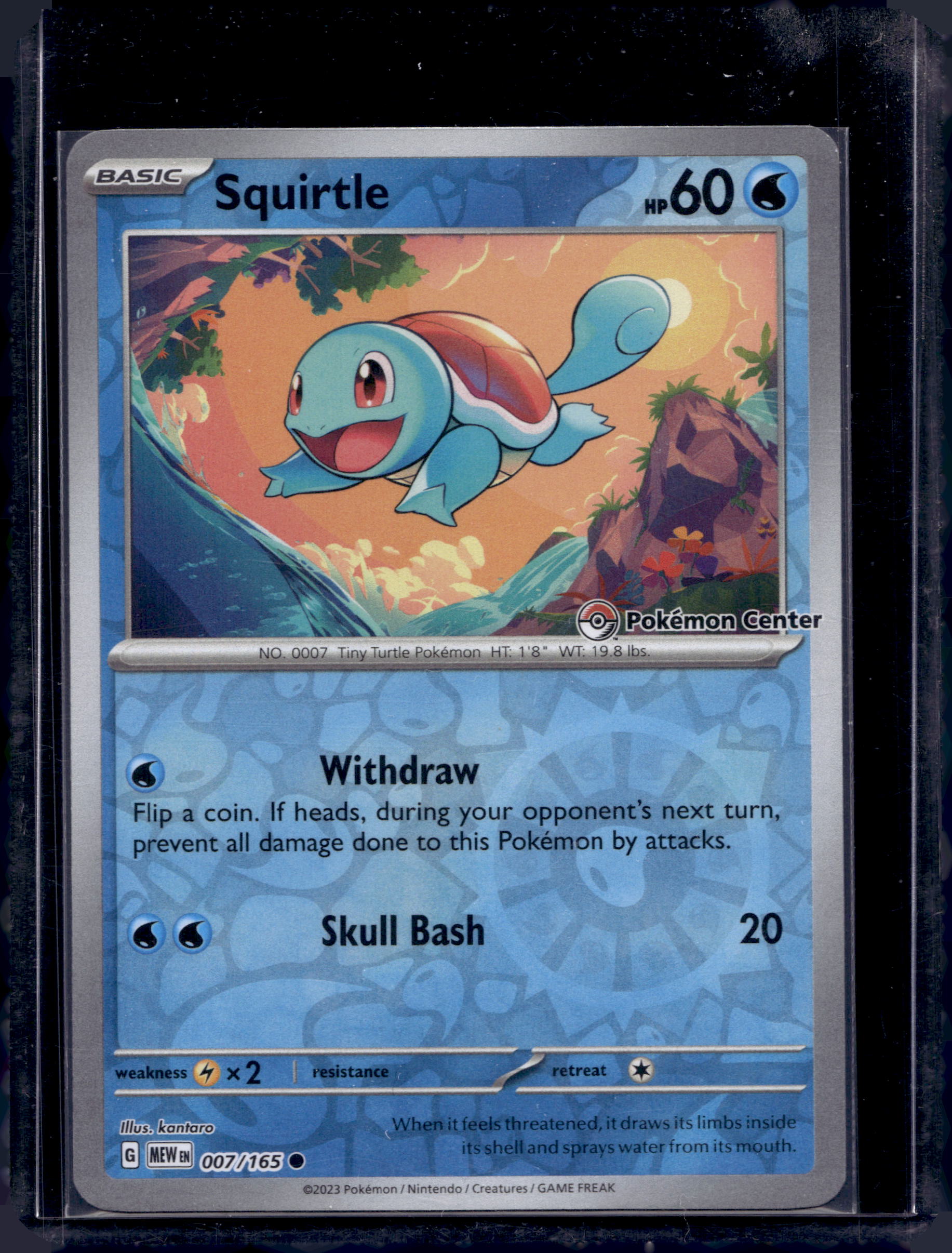 Squirtle - Pokemon Center Stamped 007/165 Raw RookieLegends