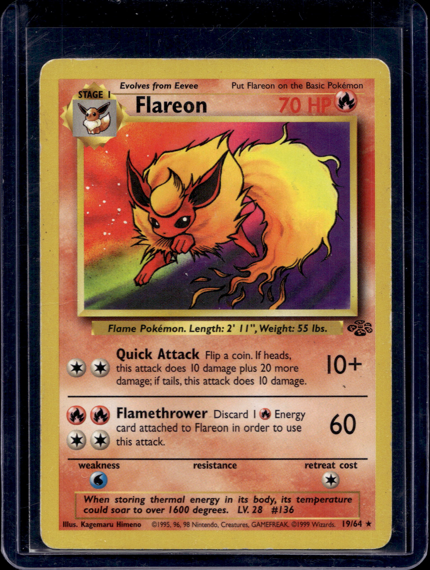 Flareon - Jungle 19/64 Raw RookieLegends