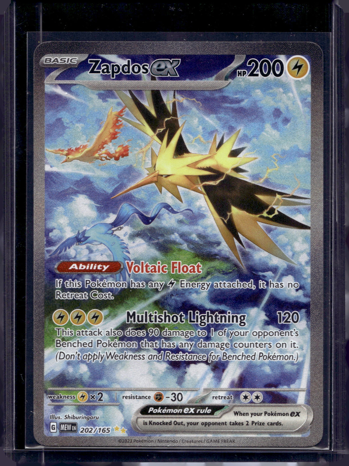 Zapdos Ex 202/165 Raw