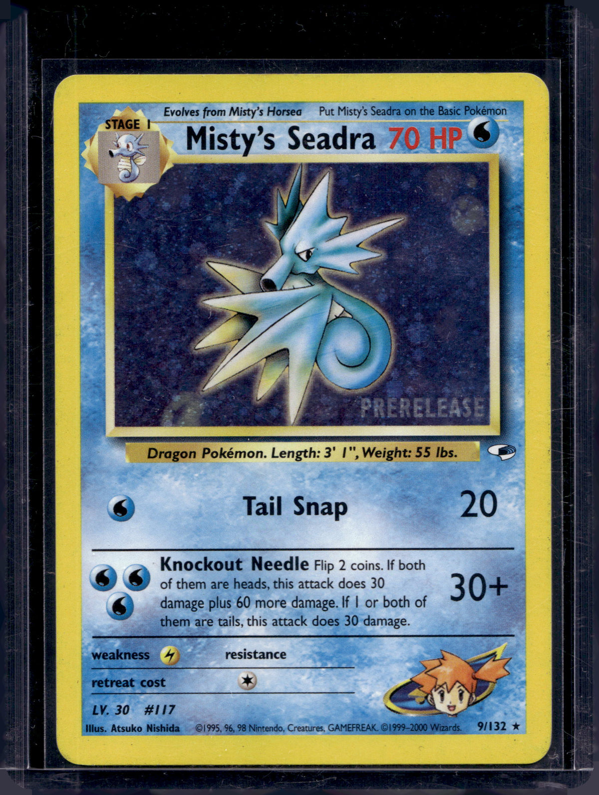 Misty's Seadra (Prerelease) (WoTC Promo) - Holofoil - 9/132 Raw