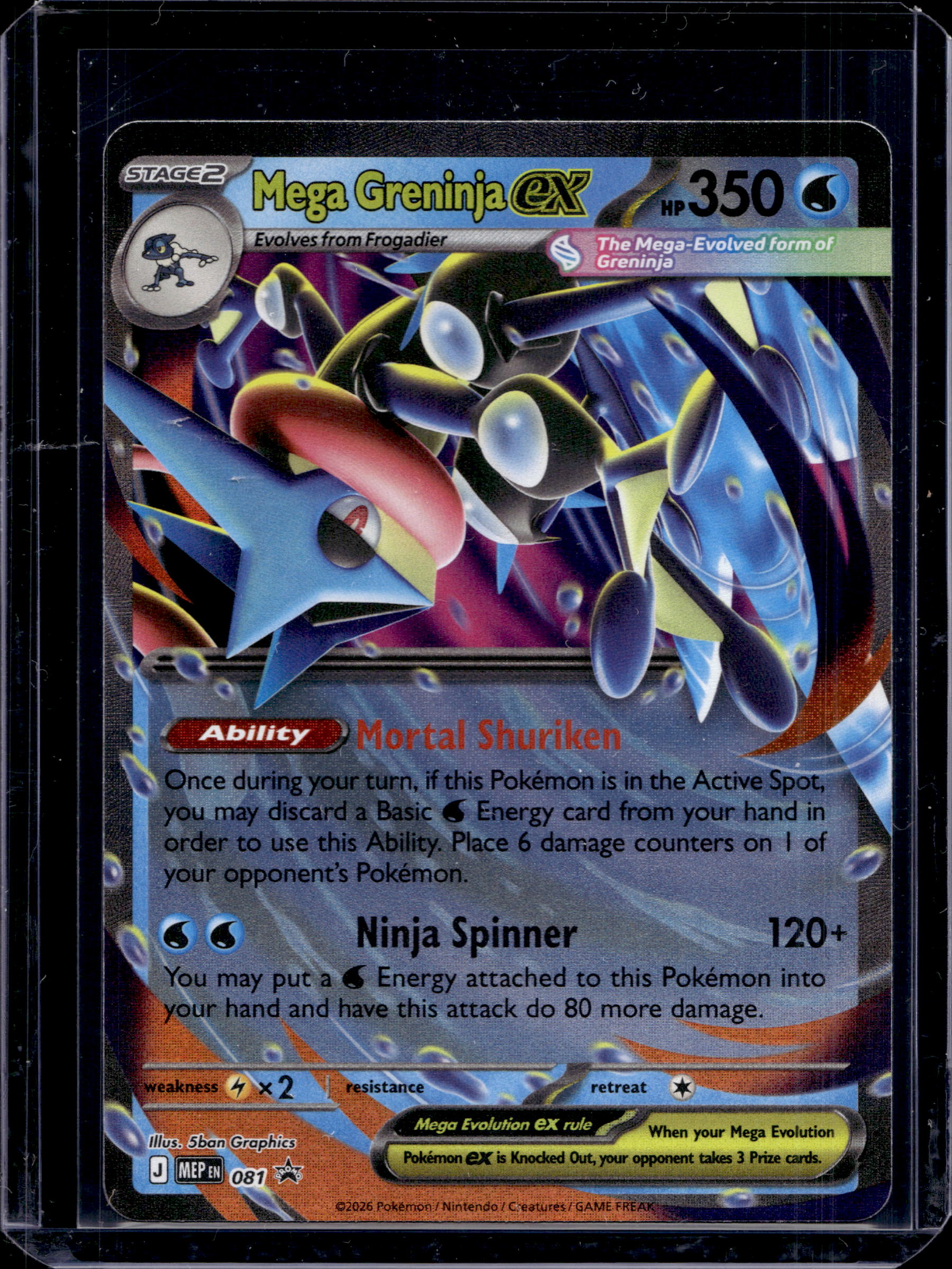 Mega Greninja ex 081 Raw