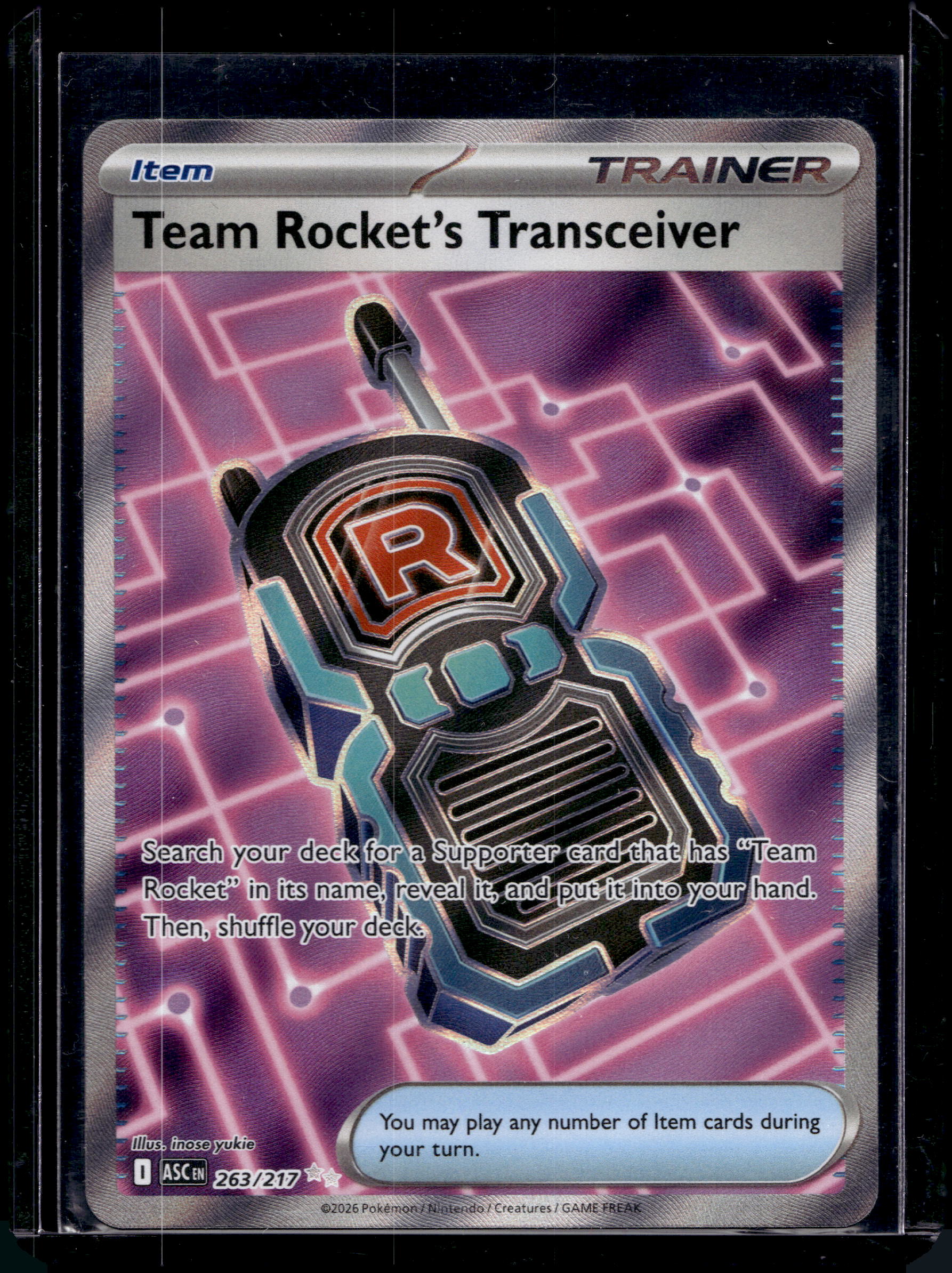 Team Rocket's Transceiver 263/217 Raw RookieLegends