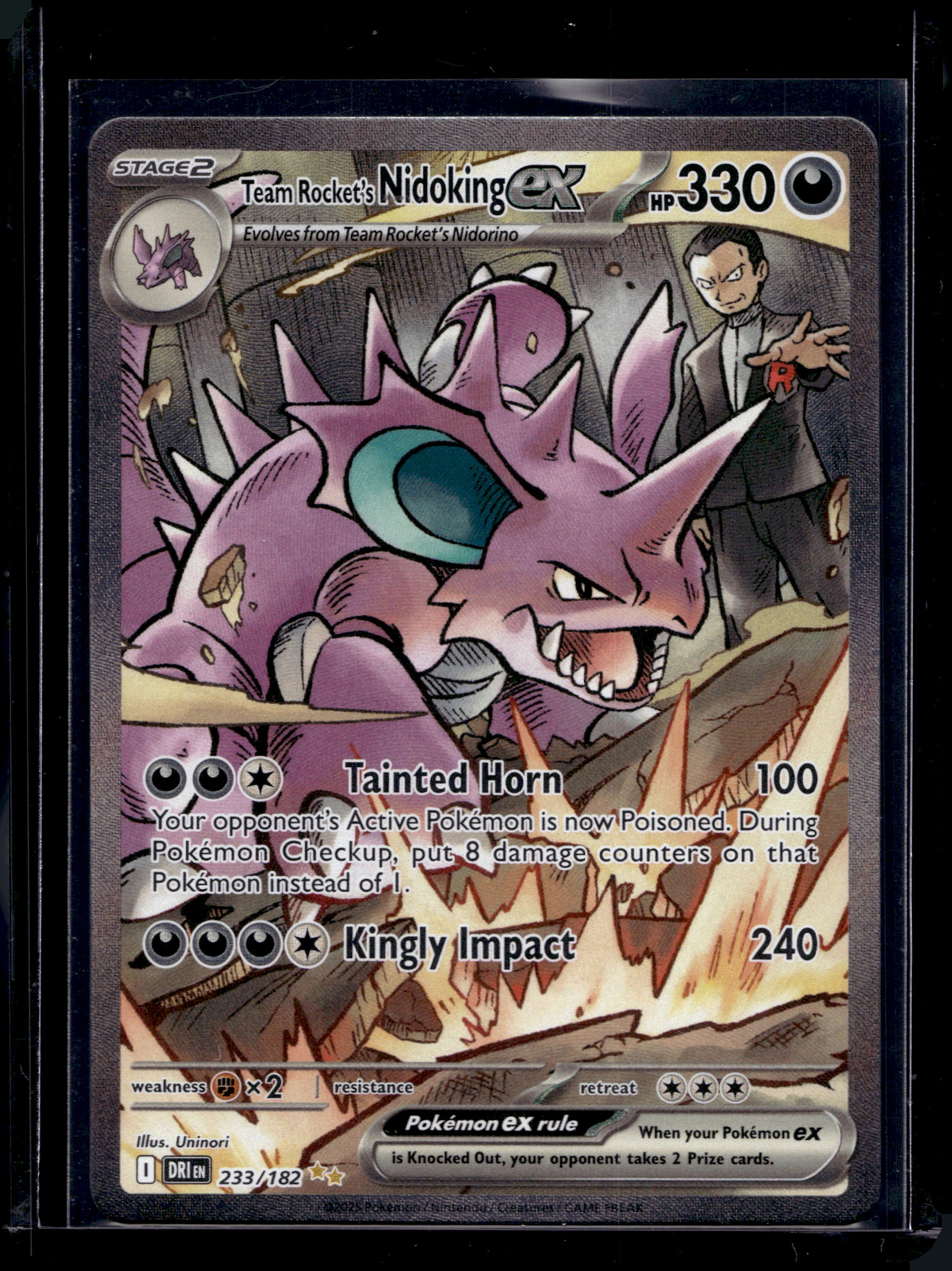 Team Rocket's Nidoking Ex 233/182 Raw RookieLegends