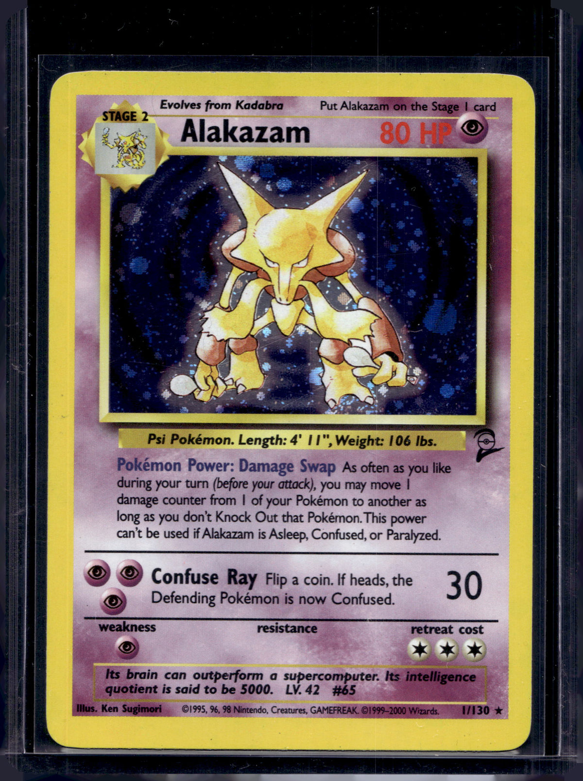 Alakazam (Base Set 2 - Holofoil) 1/130 Raw