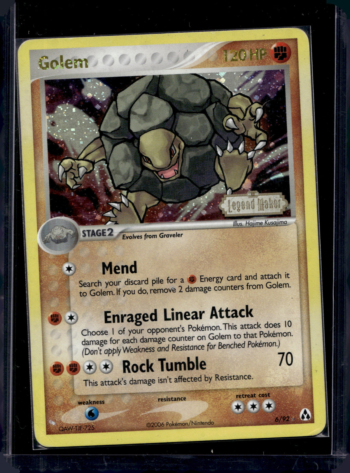 Golem - Reverse Holofoil - 6/92 Raw