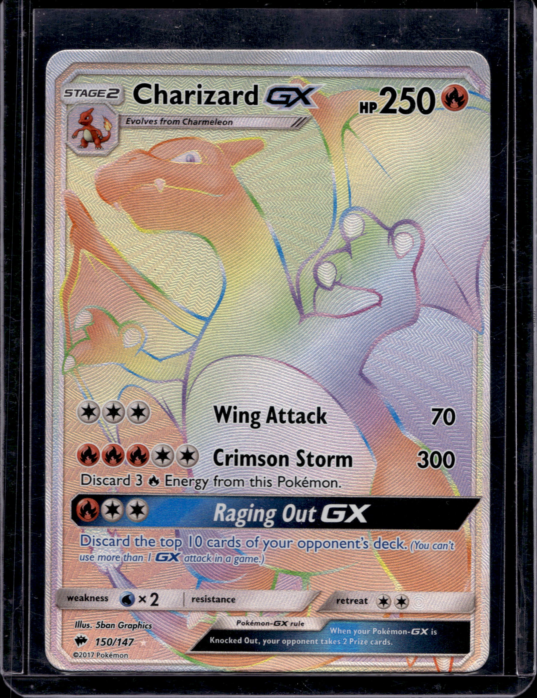 Charizard GX (Secret) 150/147 Raw RookieLegends