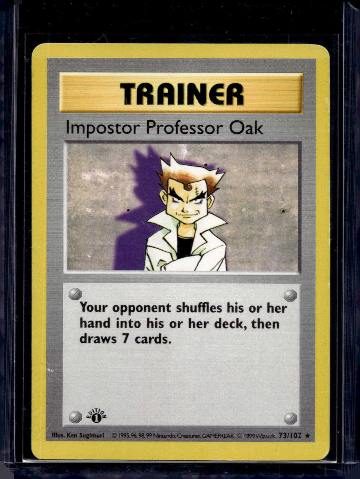 Impostor Professor Oak (Base Set - 1st Edition & Shadowless) 73/102 Raw