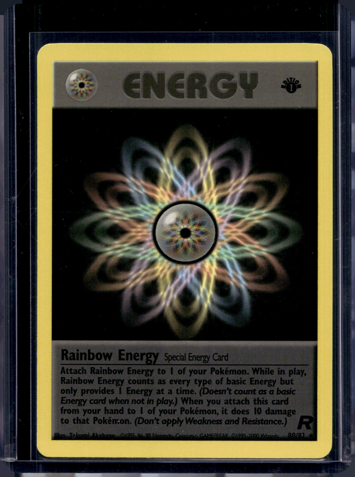 Rainbow Energy (Team Rocket's - 1 St Edition - Unlimited) 80/82 Raw