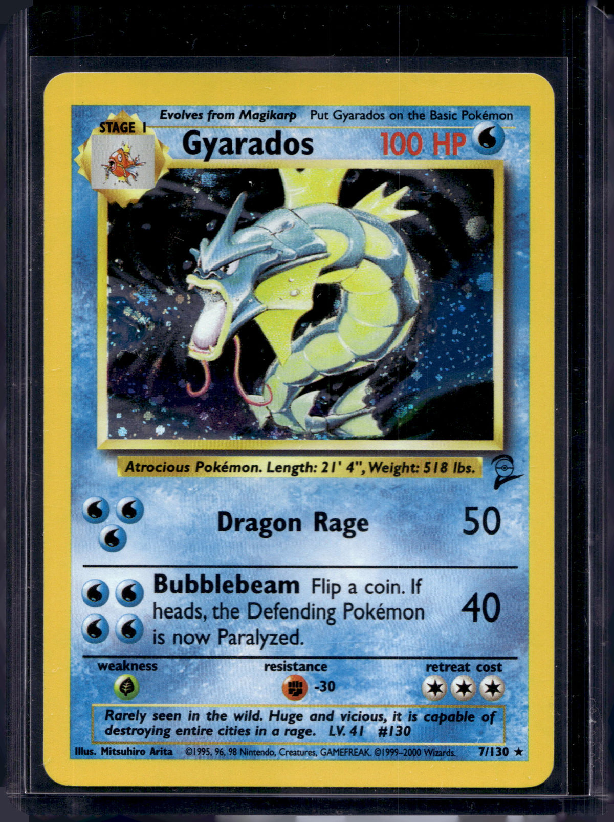 Gyarados (Base Set 2 - Holofoil) 7/130 Raw