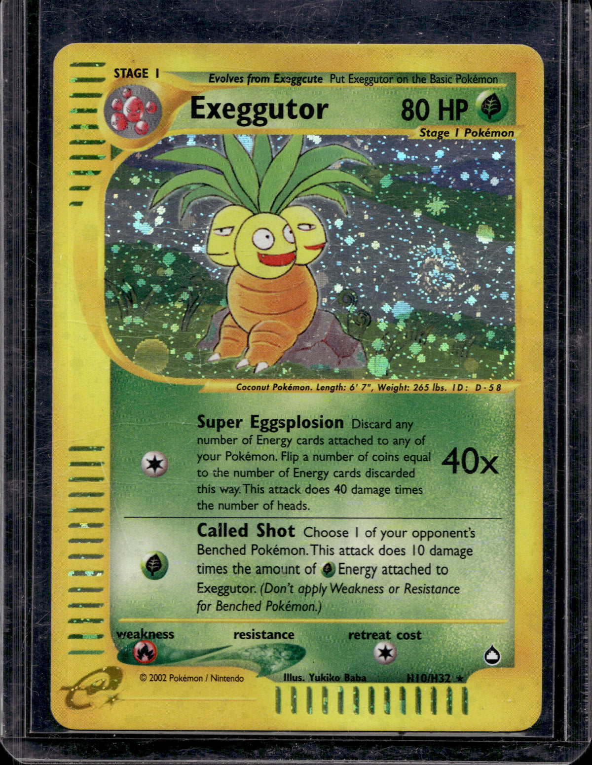 Exeggutor - Holofoil - H10/H32 Raw