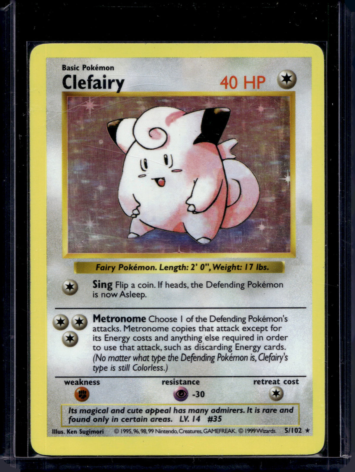 Clefairy (Base Set Shadowless - Holo) 5/102 Raw