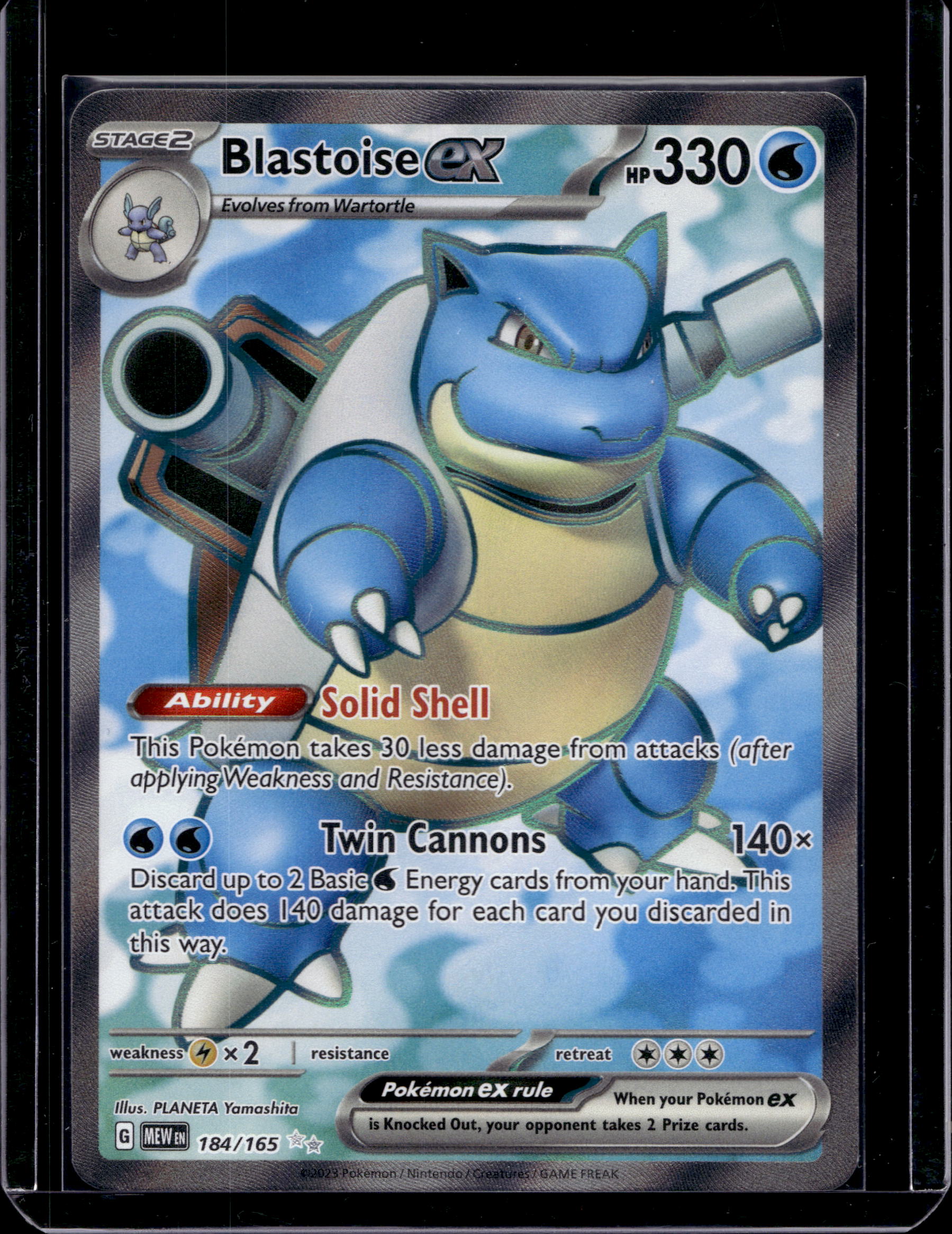 Blastoise Ex 184/165 Raw RookieLegends