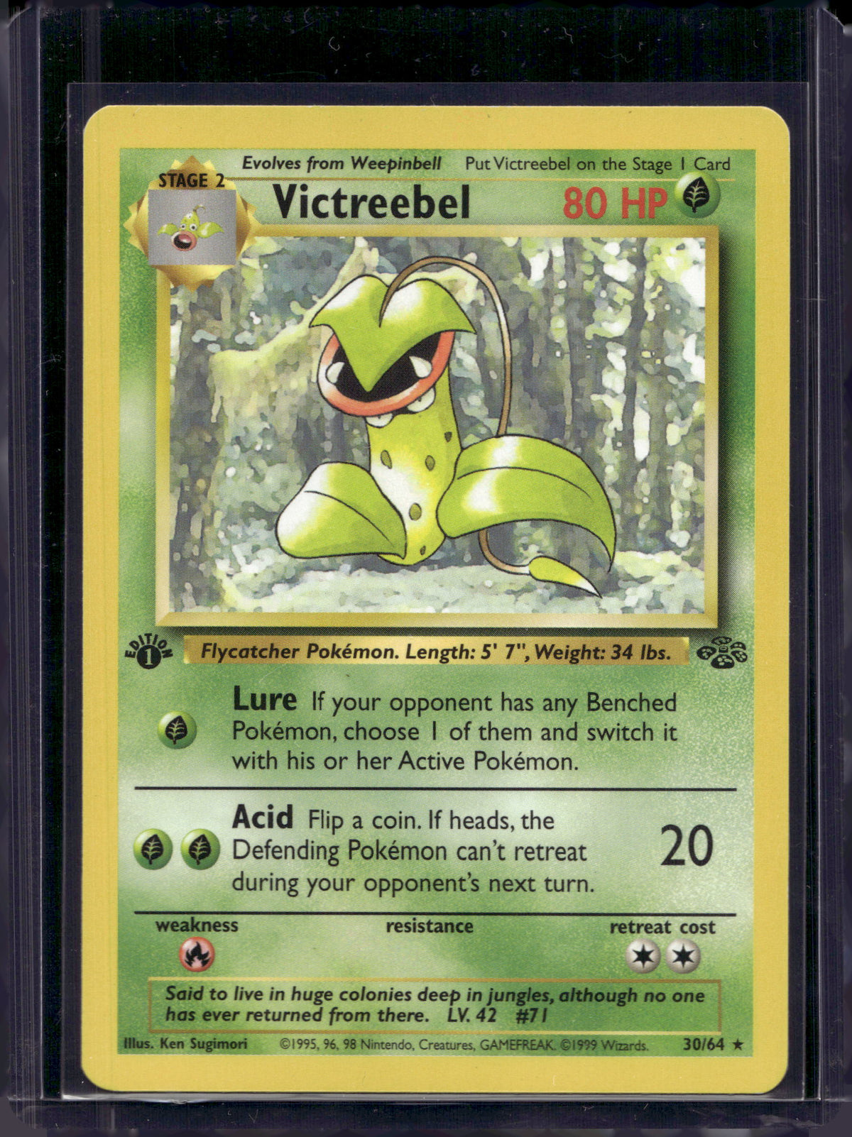 Victreebel (Jungle - 1st Edition Common) 30/64 Raw