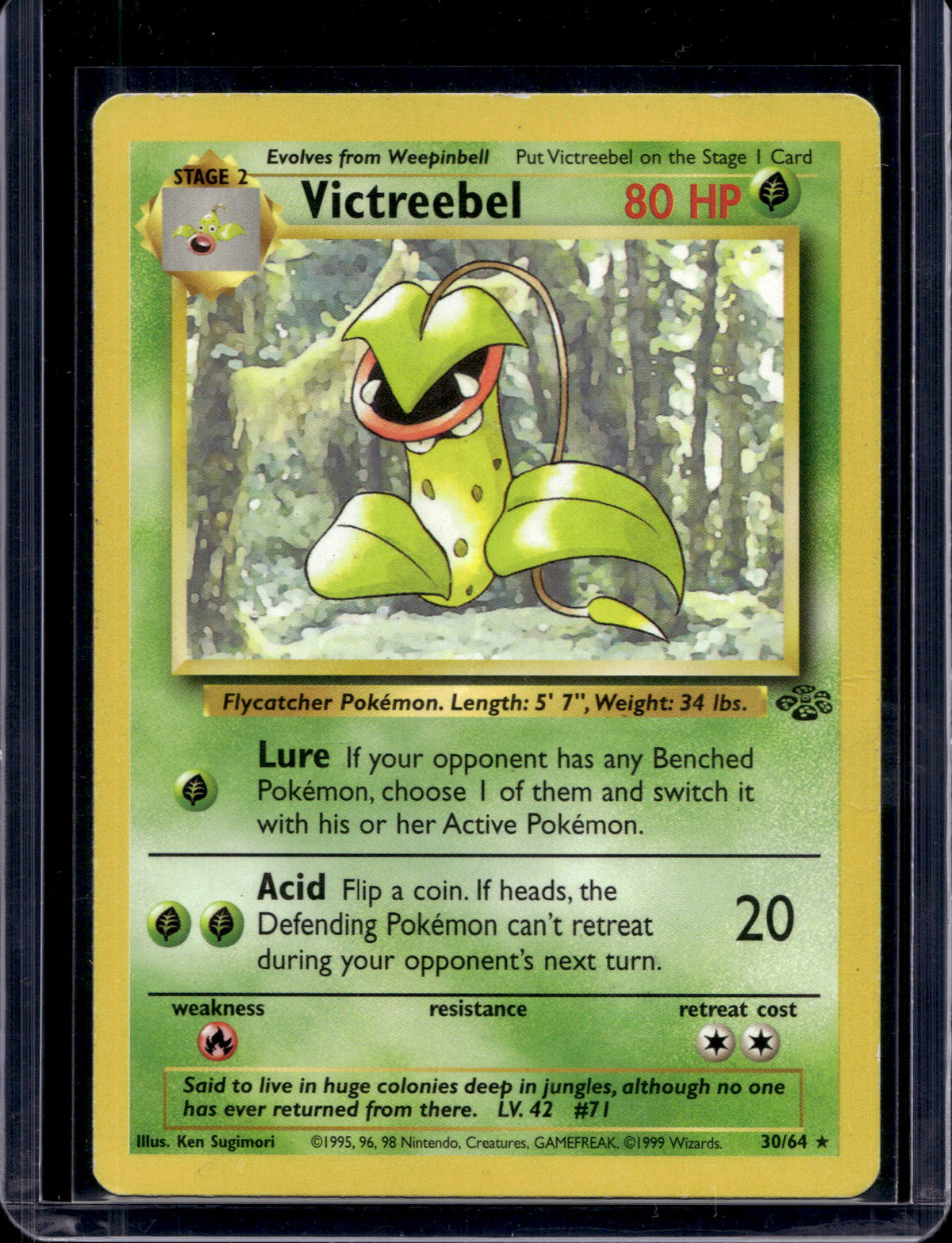 Victreebel (Jungle - Unlimited) 30/64 Raw