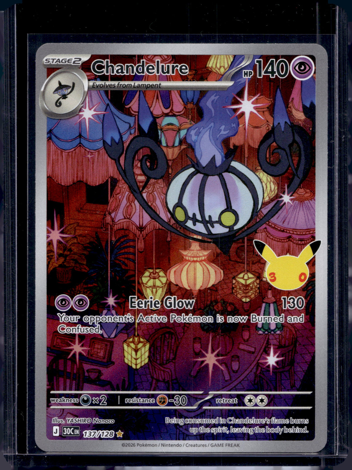 Chandelure 137/128 - (30th Celebration) Raw